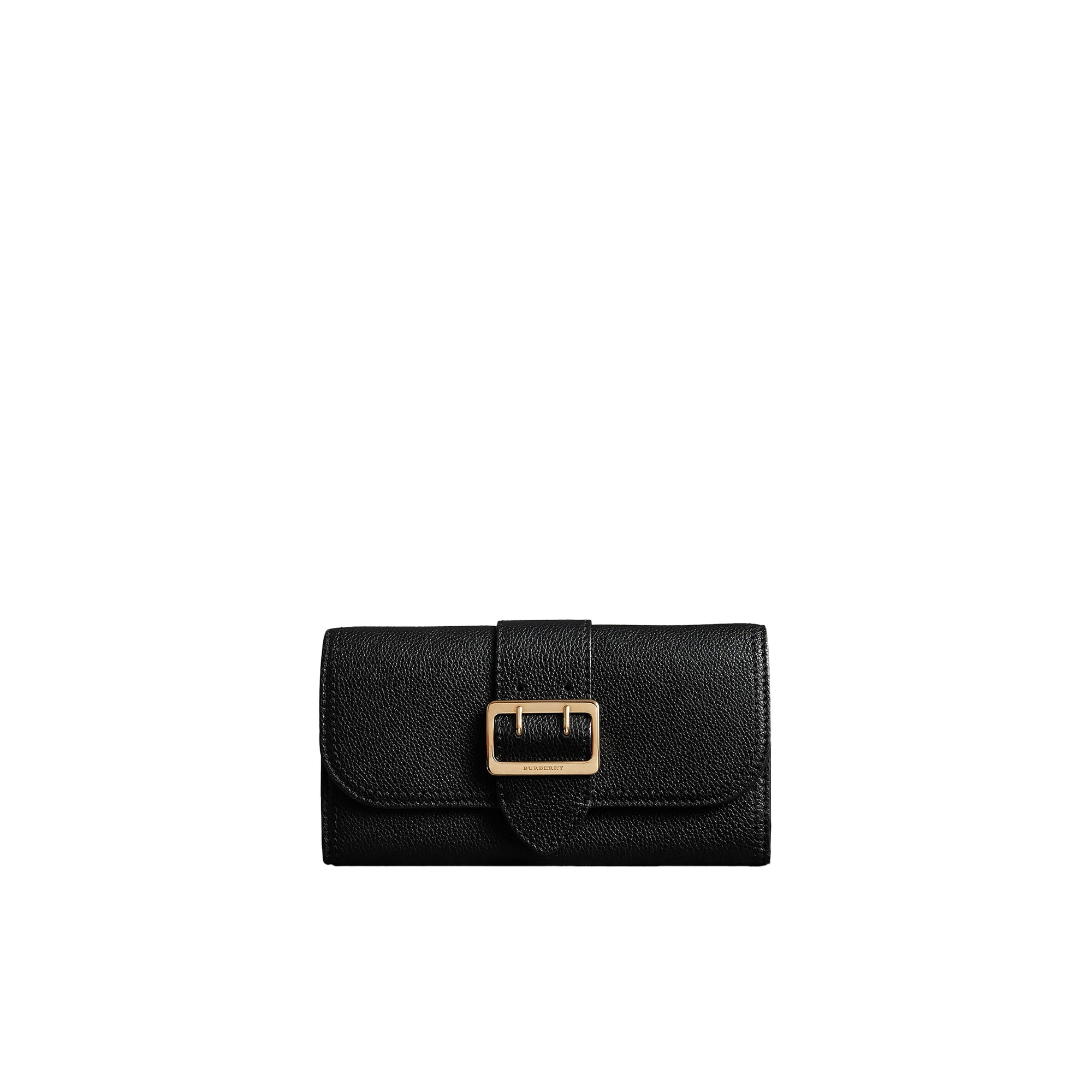 Portefeuille continental en cuir texturé - Black