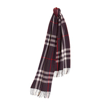 L'écharpe classique en cachemire à motif check avec surpiqûres - Navy Check