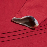 T-shirt en coton à manches longues avec ornements check - Parade Red