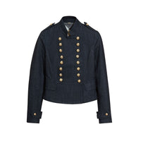 Veste militaire en denim stretch - Indigo