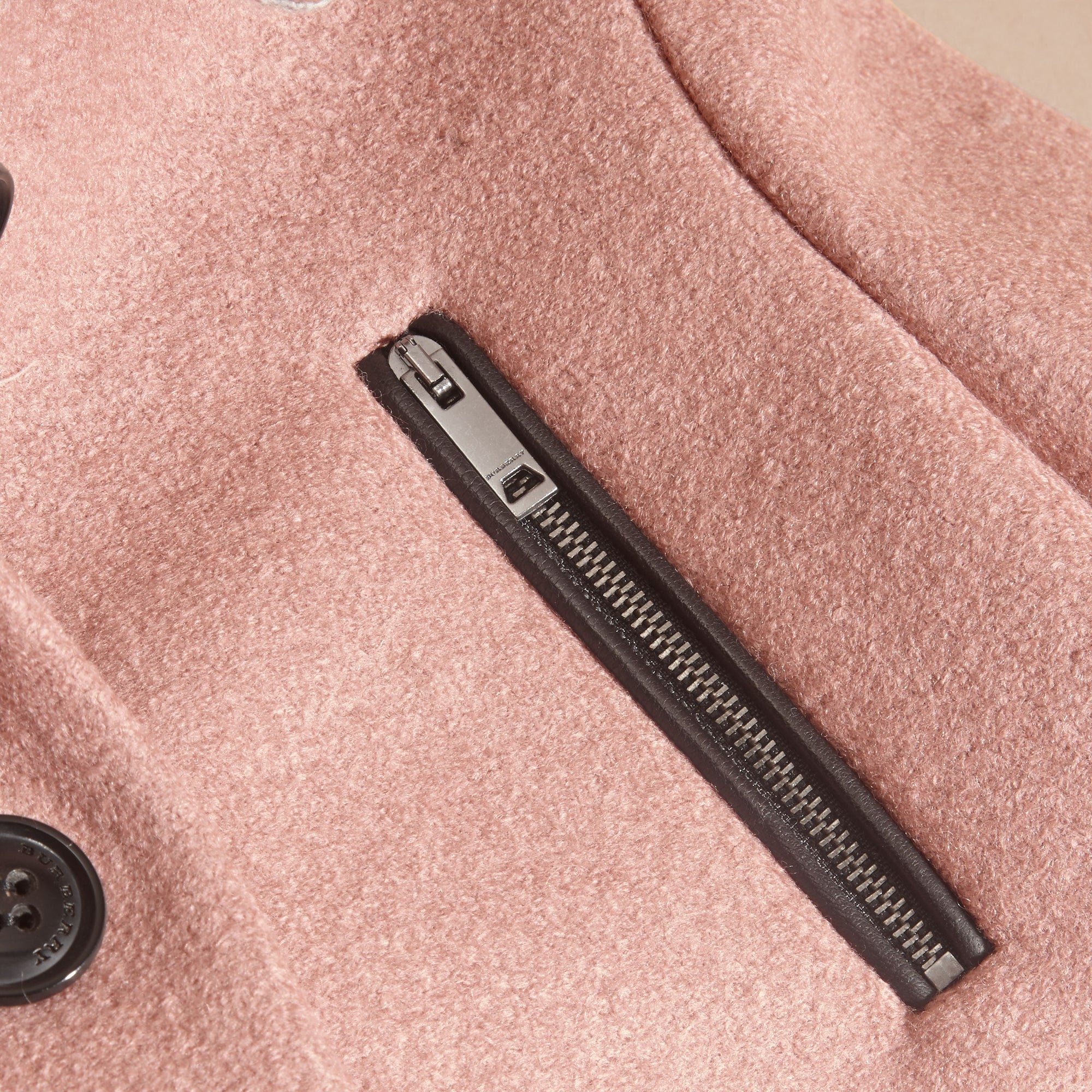 Manteau en laine avec zip - Pale Ash Rose