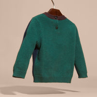 Pull en cachemire color-block - Navy