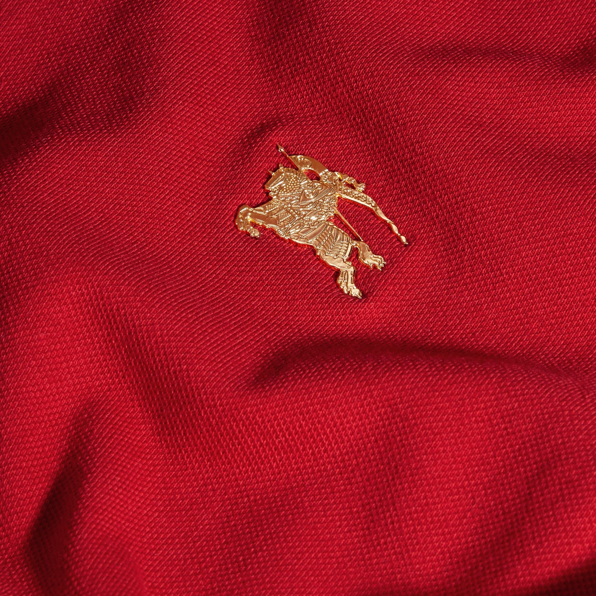 Polo en piqué de coton extensible - Military Red