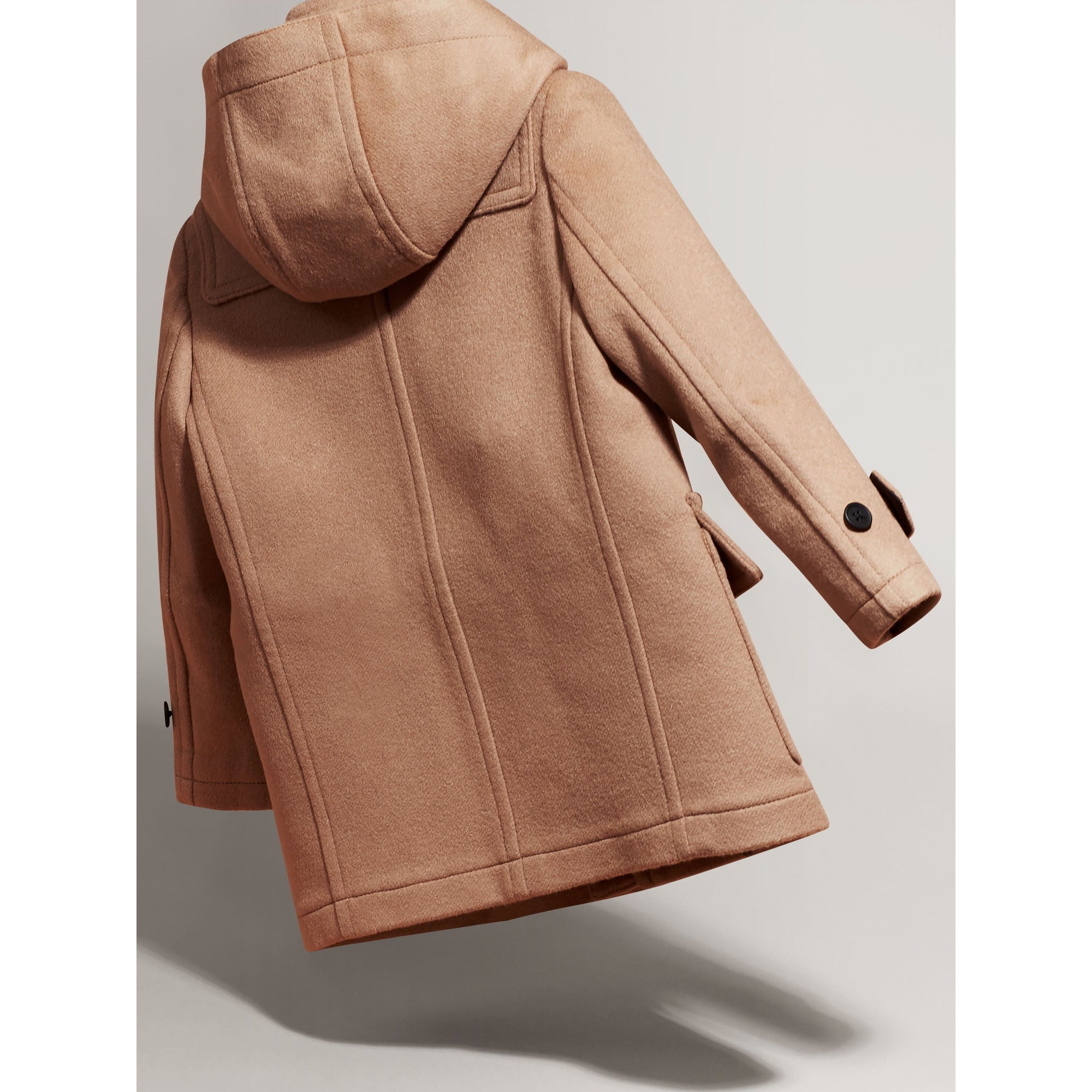 Duffle-coat à capuche en laine - New Camel