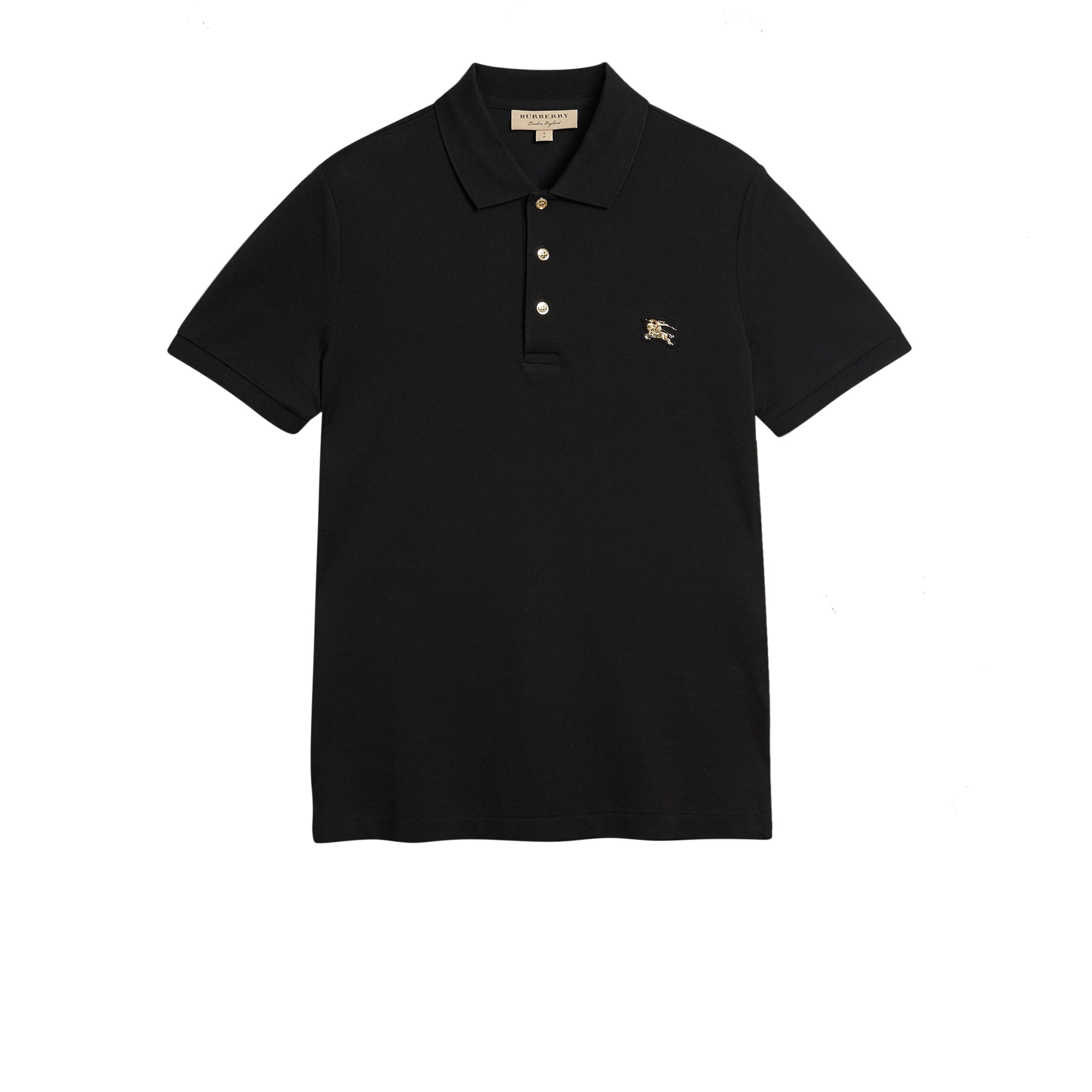 Polo en piqué de coton - Black