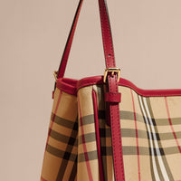 Petit sac The Canter avec motif Horseferry check - Honey & Parade Red