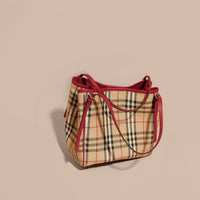 Petit sac The Canter avec motif Horseferry check - Honey & Parade Red