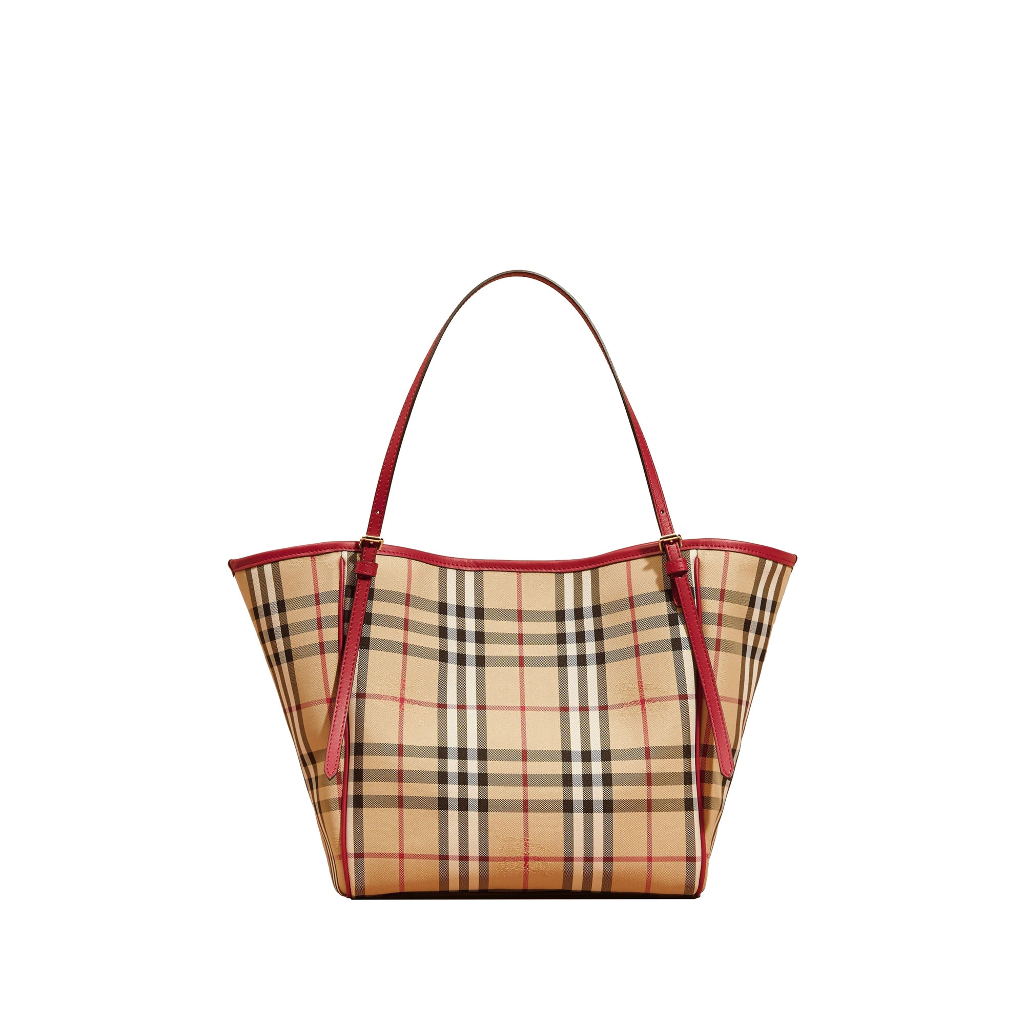 Petit sac The Canter avec motif Horseferry check - Honey & Parade Red