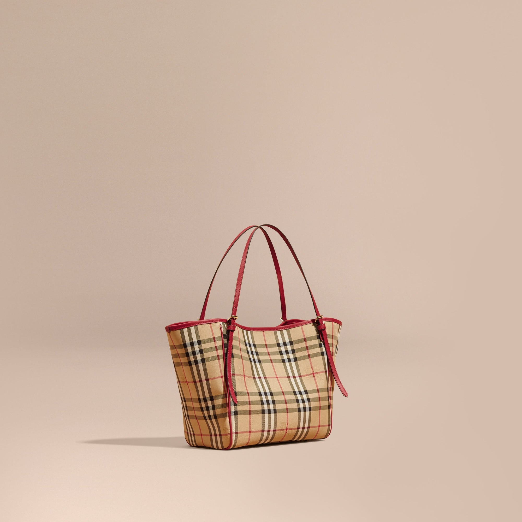 Petit sac The Canter avec motif Horseferry check - Honey & Parade Red
