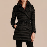 Doudoune longue rembourrée en duvet - Black