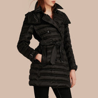 Doudoune longue rembourrée en duvet - Black