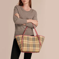 Petit sac The Canter avec motif Horseferry check - Honey & Antique Rose