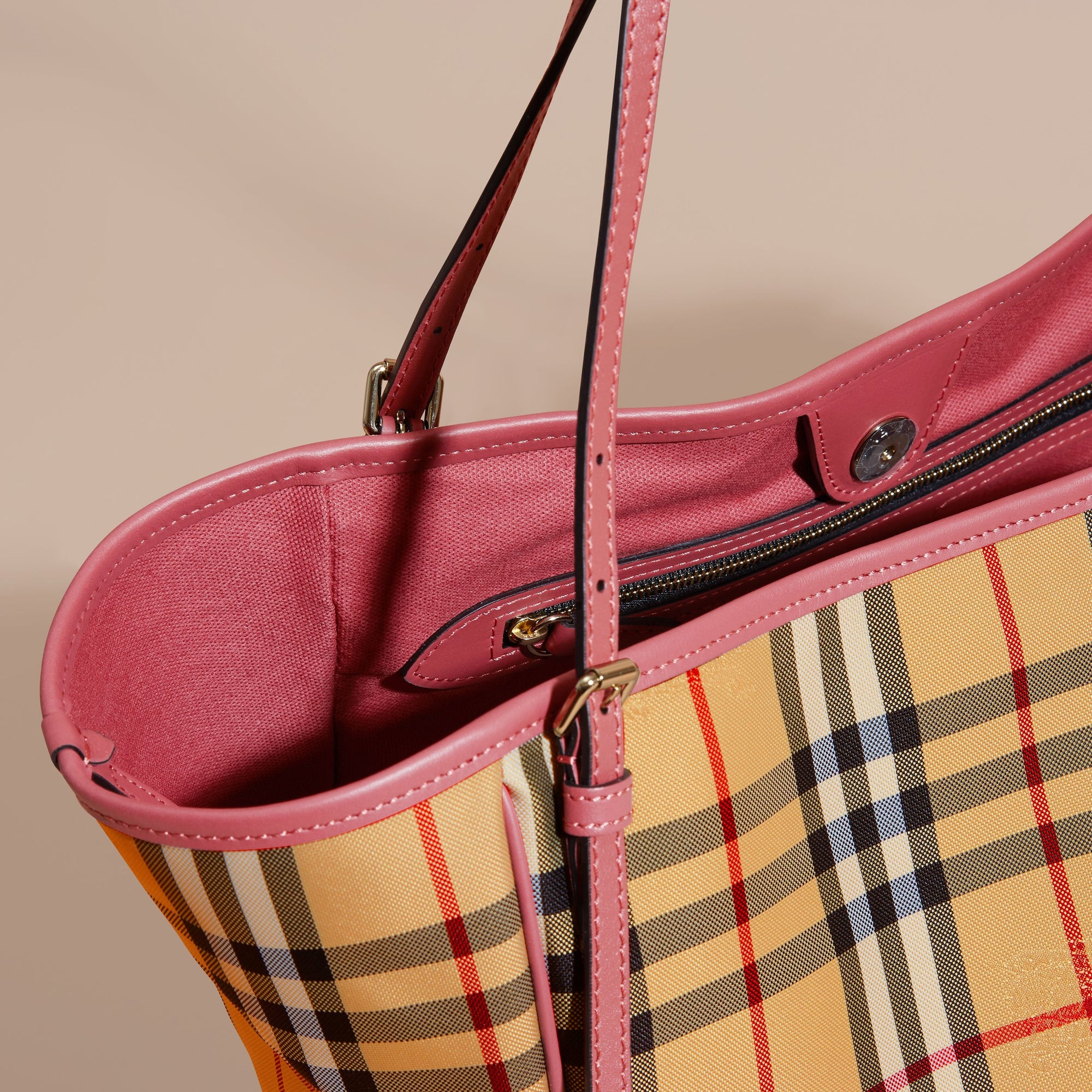 Petit sac The Canter avec motif Horseferry check - Honey & Antique Rose