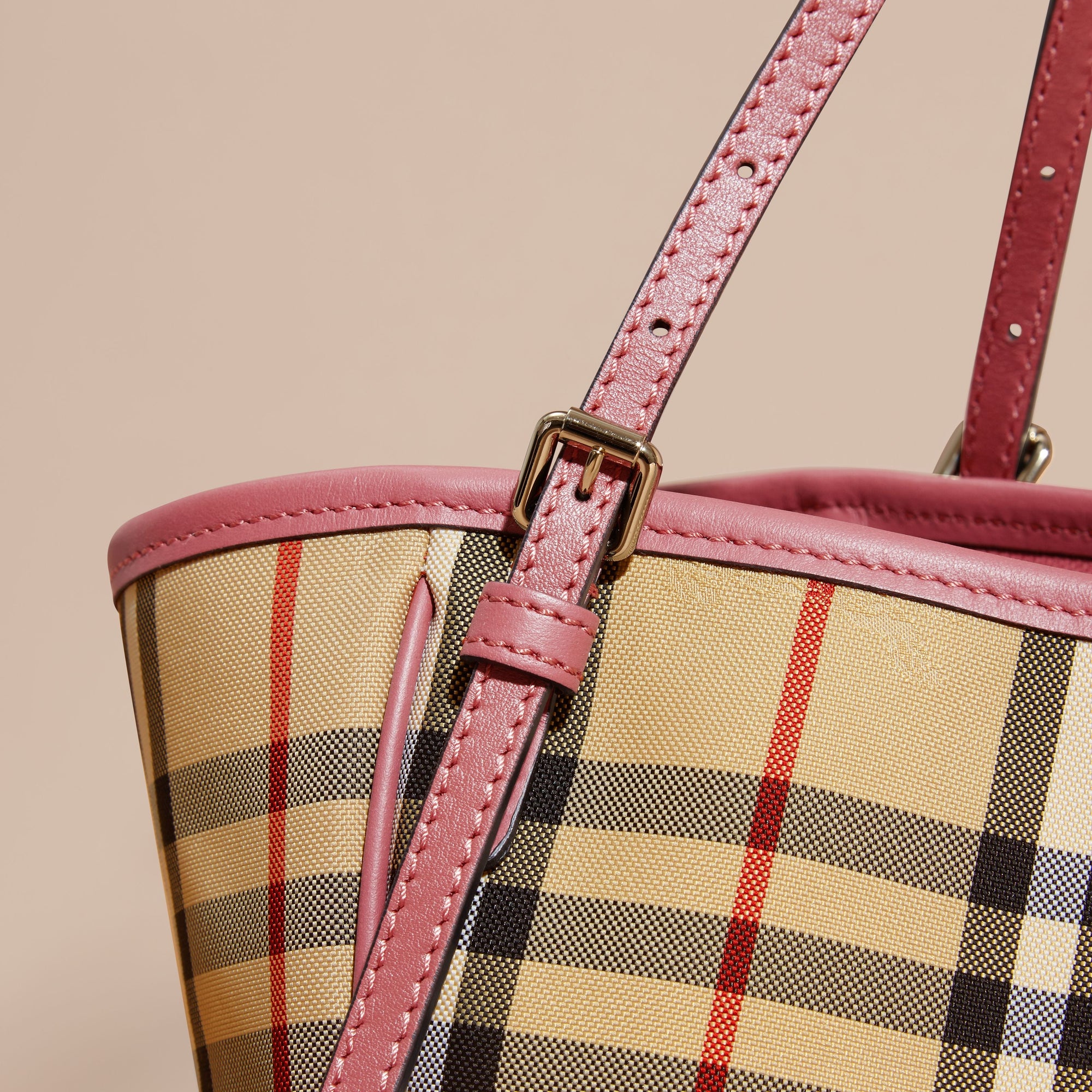 Petit sac The Canter avec motif Horseferry check - Honey & Antique Rose