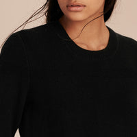 Pull en maille de laine et cachemire à motif check - Black