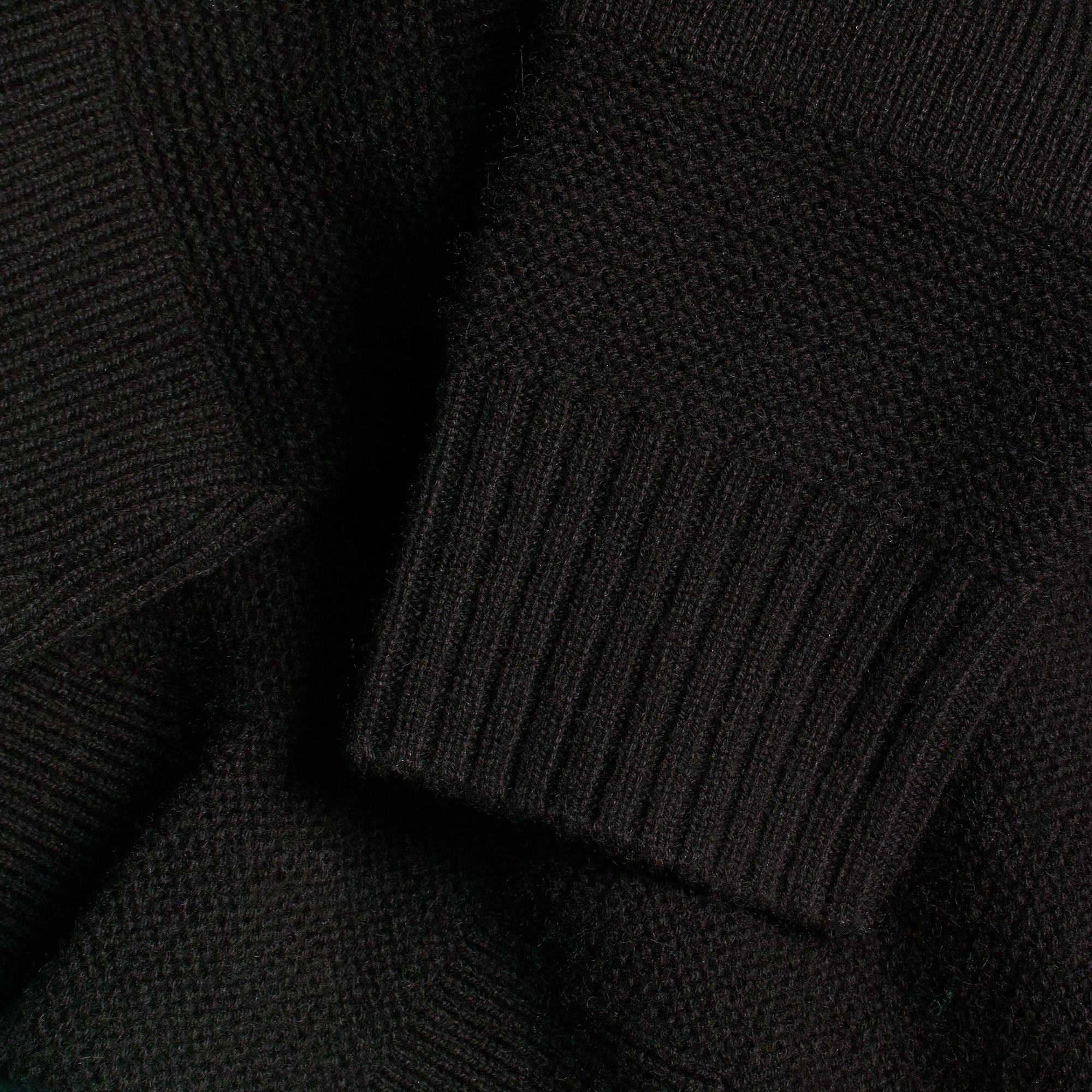 Pull en maille de laine et cachemire à motif check - Black
