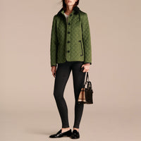 Veste matelassée avec col en shearling - Bright Moss Green