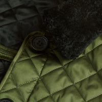 Veste matelassée avec col en shearling - Bright Moss Green