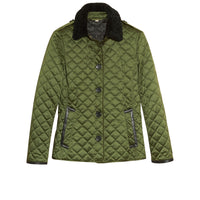 Veste matelassée avec col en shearling - Bright Moss Green