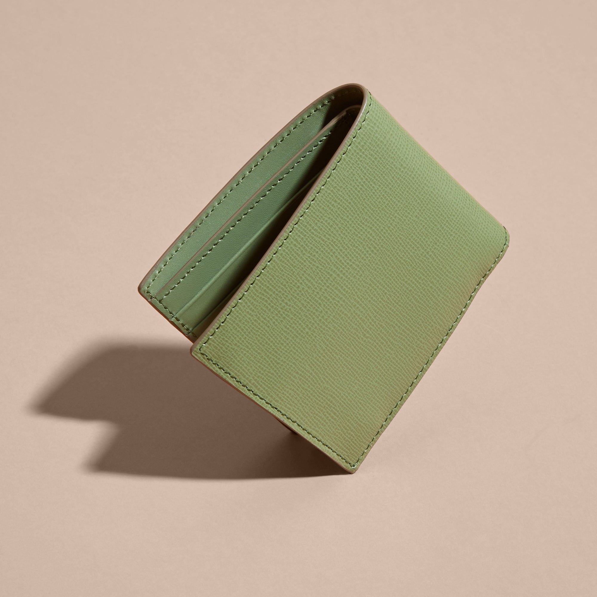 Porte-monnaie à rabat en cuir London - Antique Green