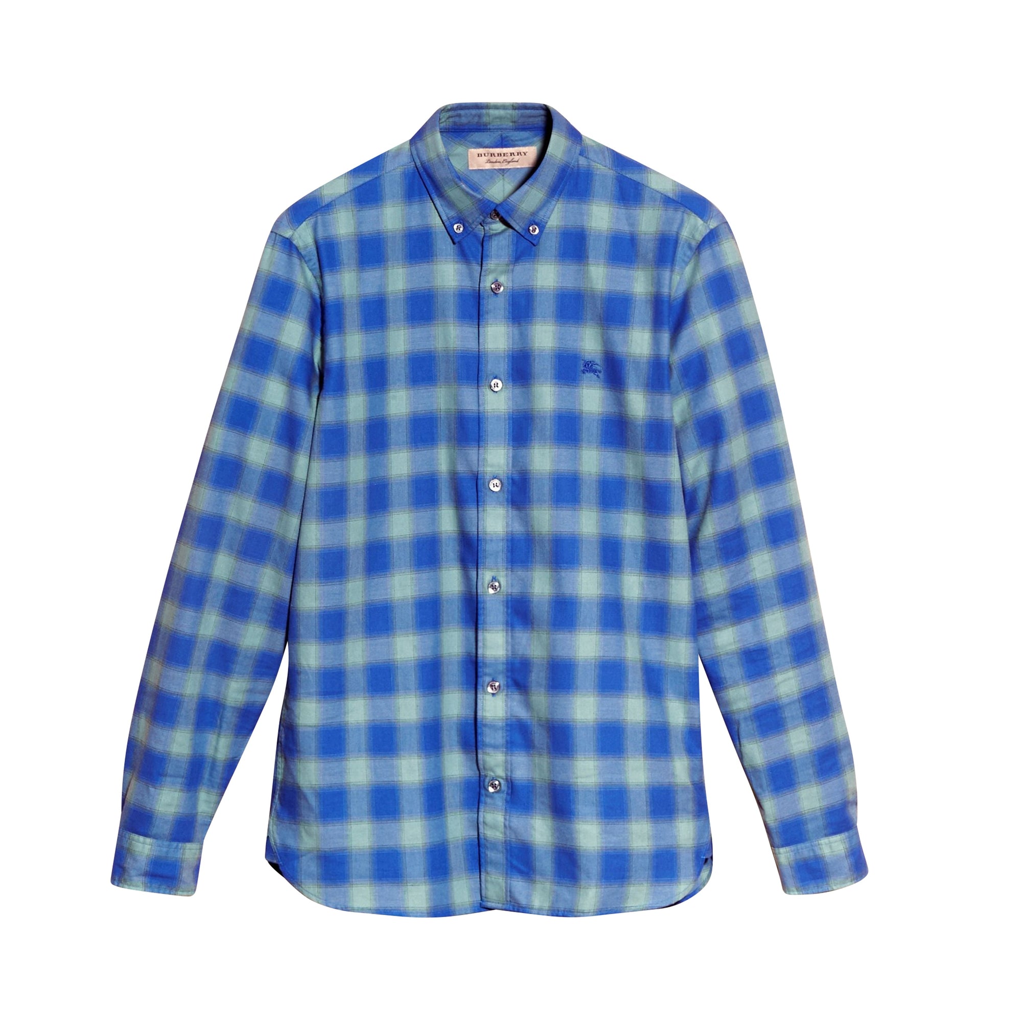 Chemise en coton à motif vichy - Eucalyptus Green