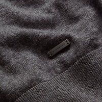 Pull color-block en coton et cachemire - Dark Grey Melange
