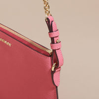 Clutch en cuir doublé du motif check - Pink Azalea