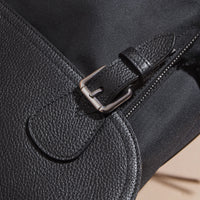 Sac Messenger avec détails en cuir - Black