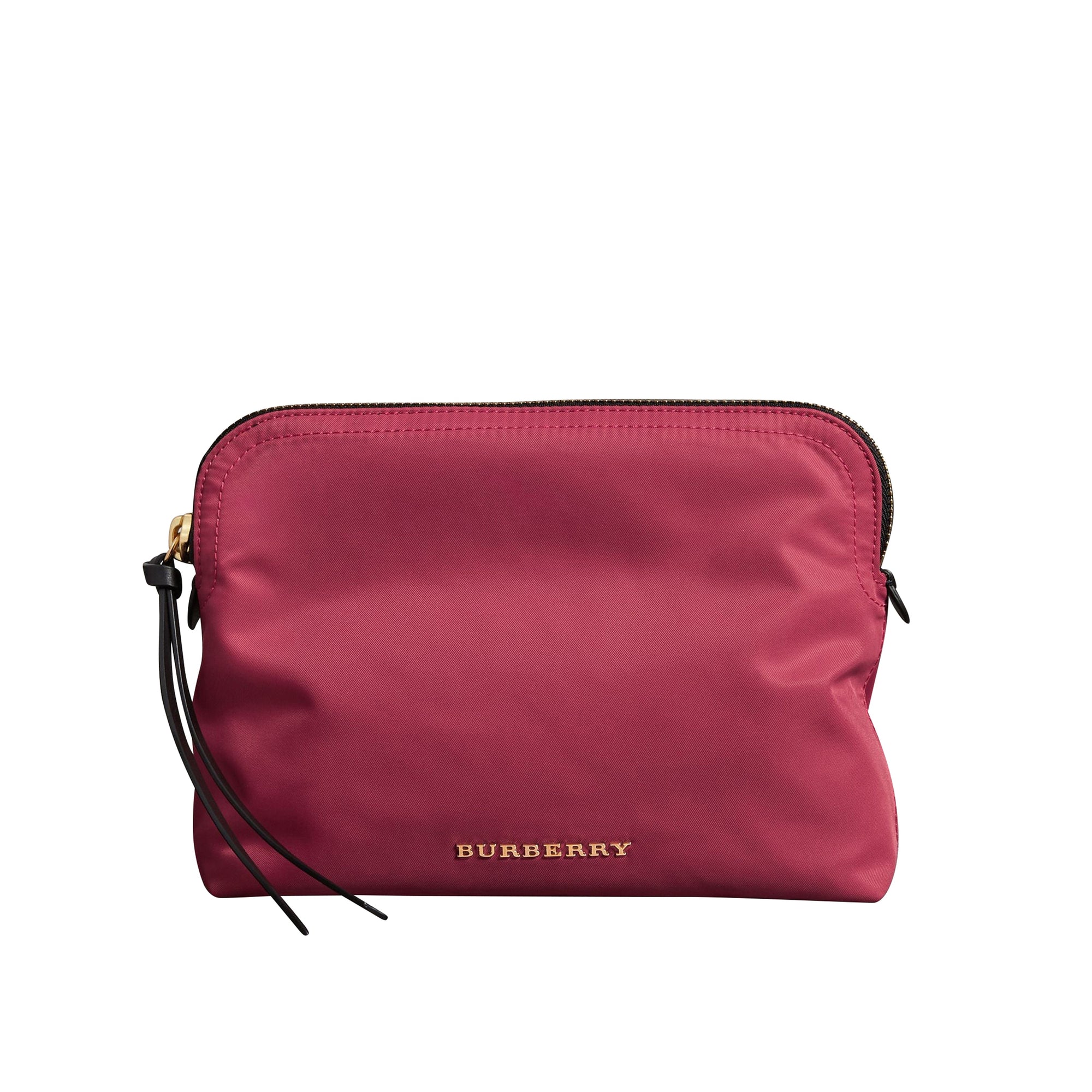 Grande pochette zippée en nylon technique - Plum Pink
