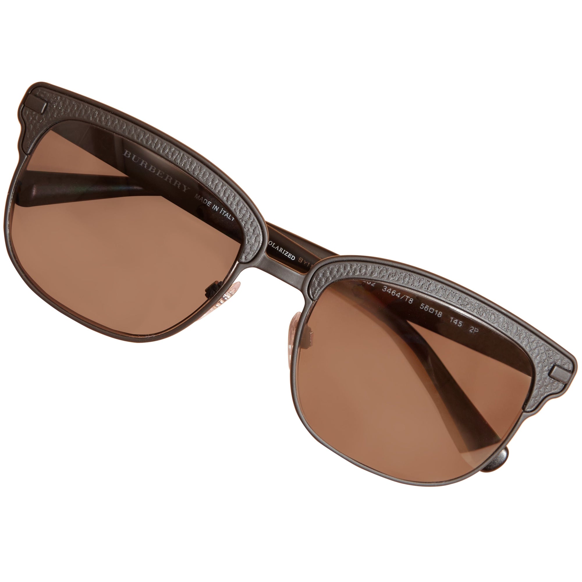 Lunettes de soleil carrées avec face texturée - Black