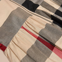 Robe en voile de coton à motif check avec mancherons - New Classic Check
