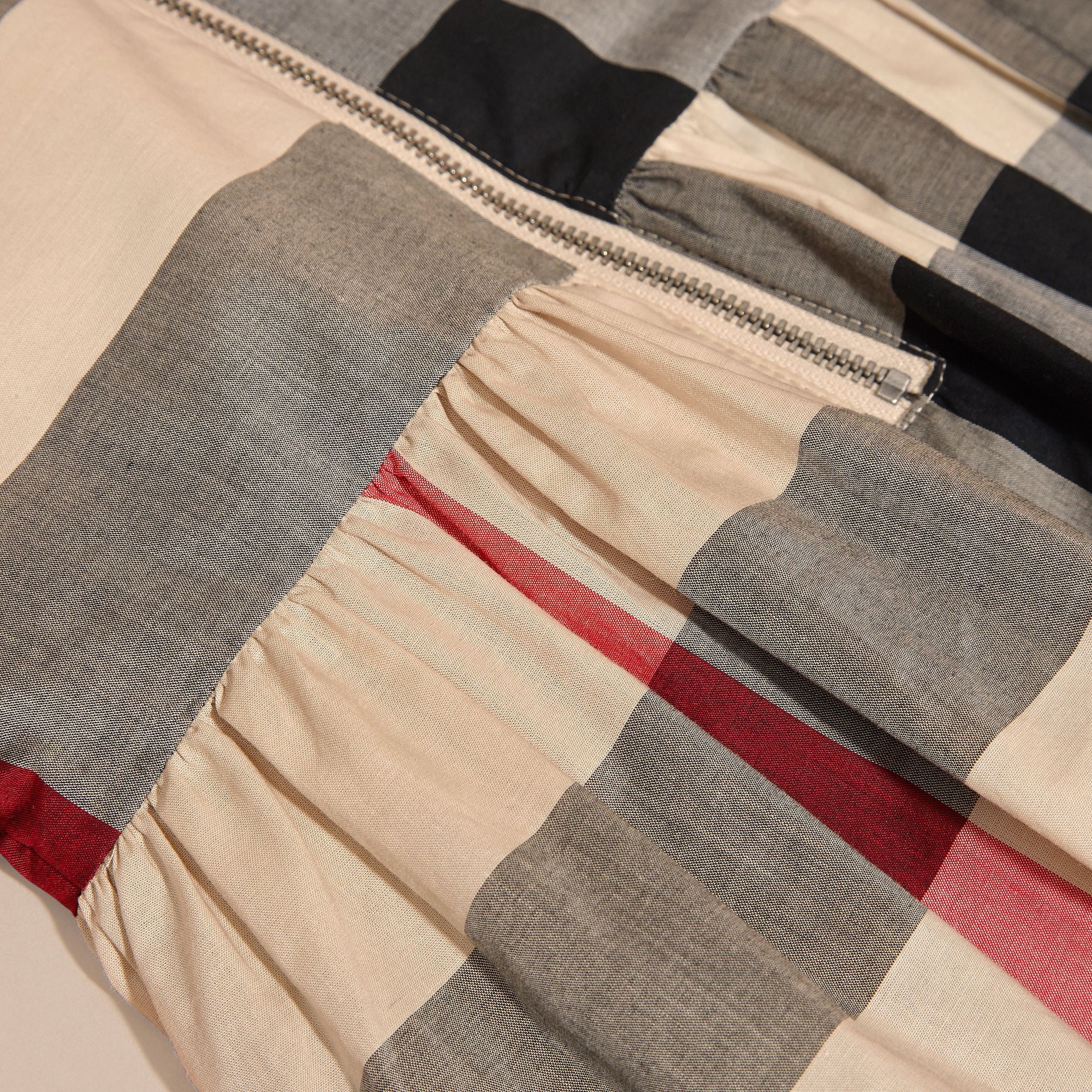 Robe en voile de coton à motif check avec mancherons - New Classic Check