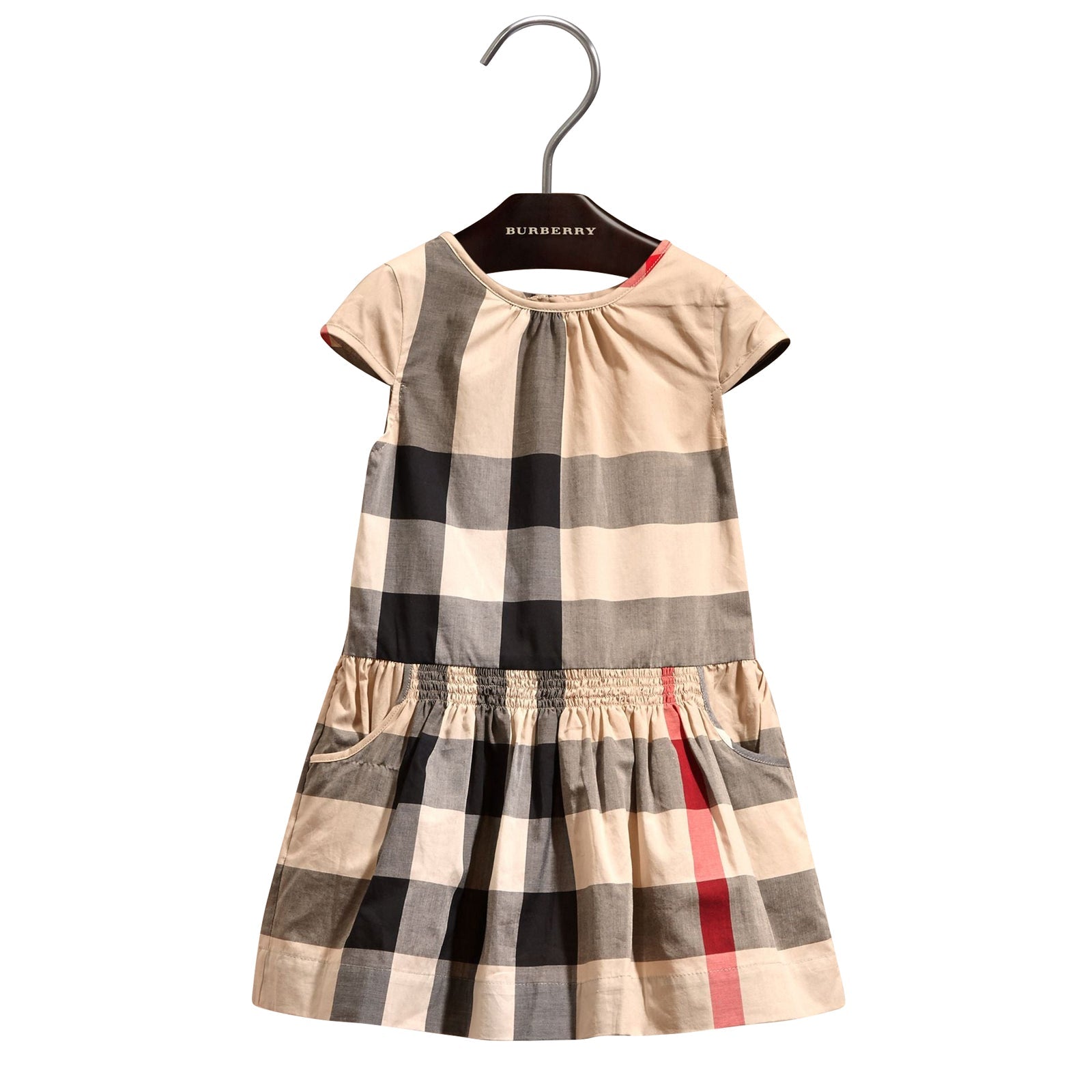 Robe en voile de coton à motif check avec mancherons - New Classic Check