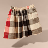 Jupe ruchée en coton check - New Classic Check