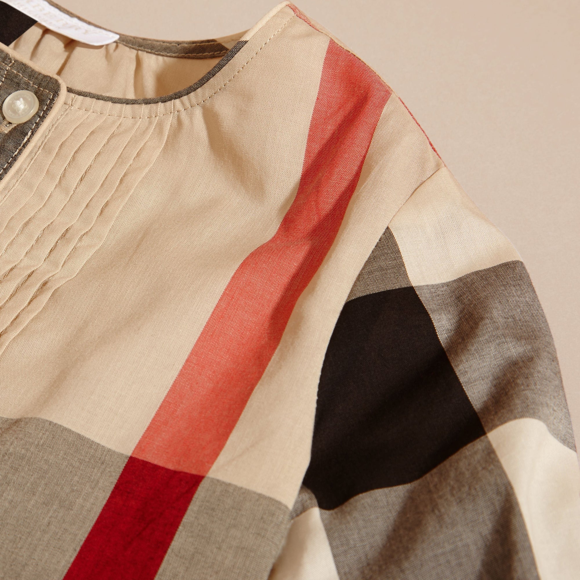 Chemisier en coton à motif check avec nervures - New Classic Check