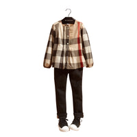 Chemisier en coton à motif check avec nervures - New Classic Check