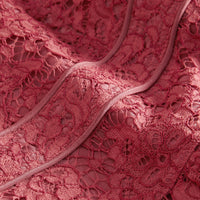 Robe en macramé de dentelle à mancherons - Pink Azalea