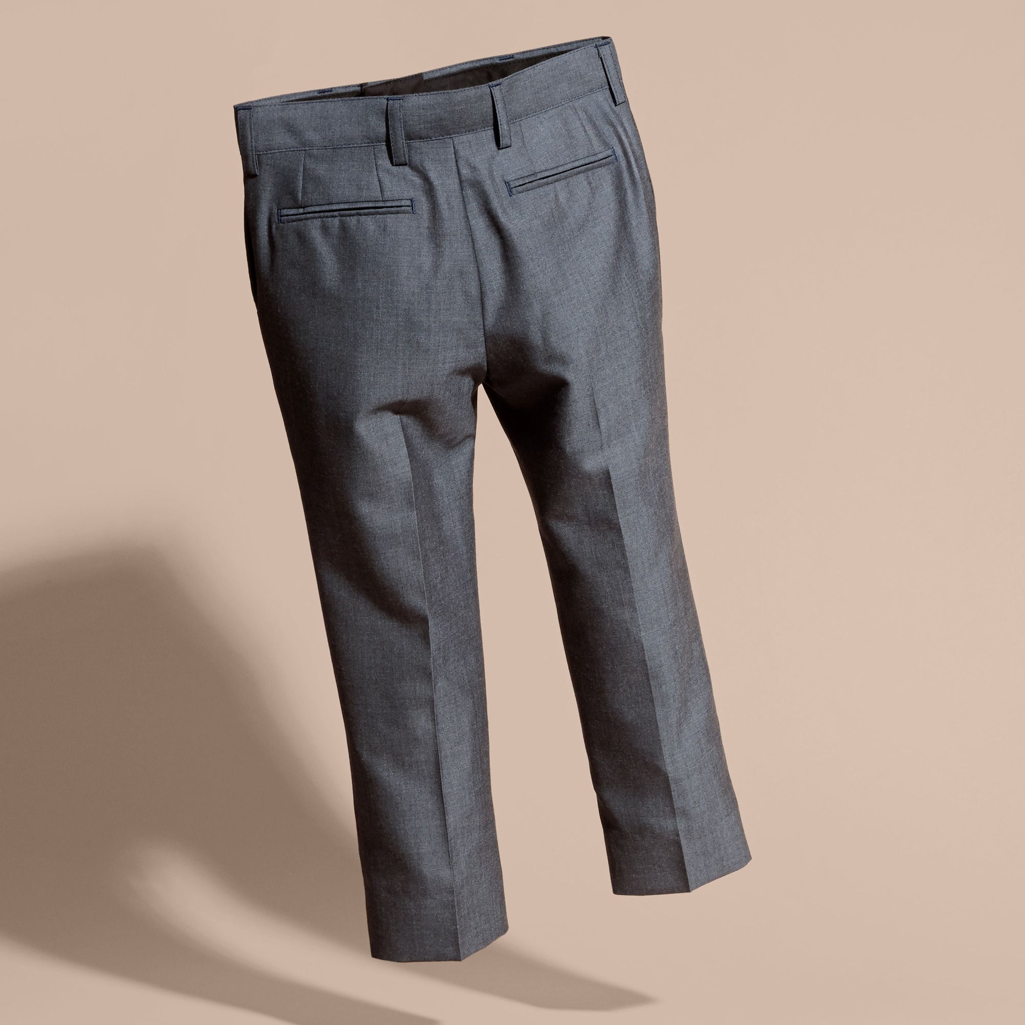 Pantalon ajusté en laine - Airforce Blue
