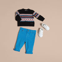 Jean skinny avec détails check - Chalk Blue