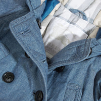 Veste en denim à capuche - Stone Blue