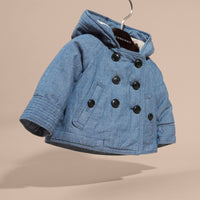 Veste en denim à capuche - Stone Blue