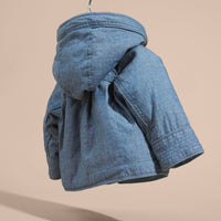 Veste en denim à capuche - Stone Blue