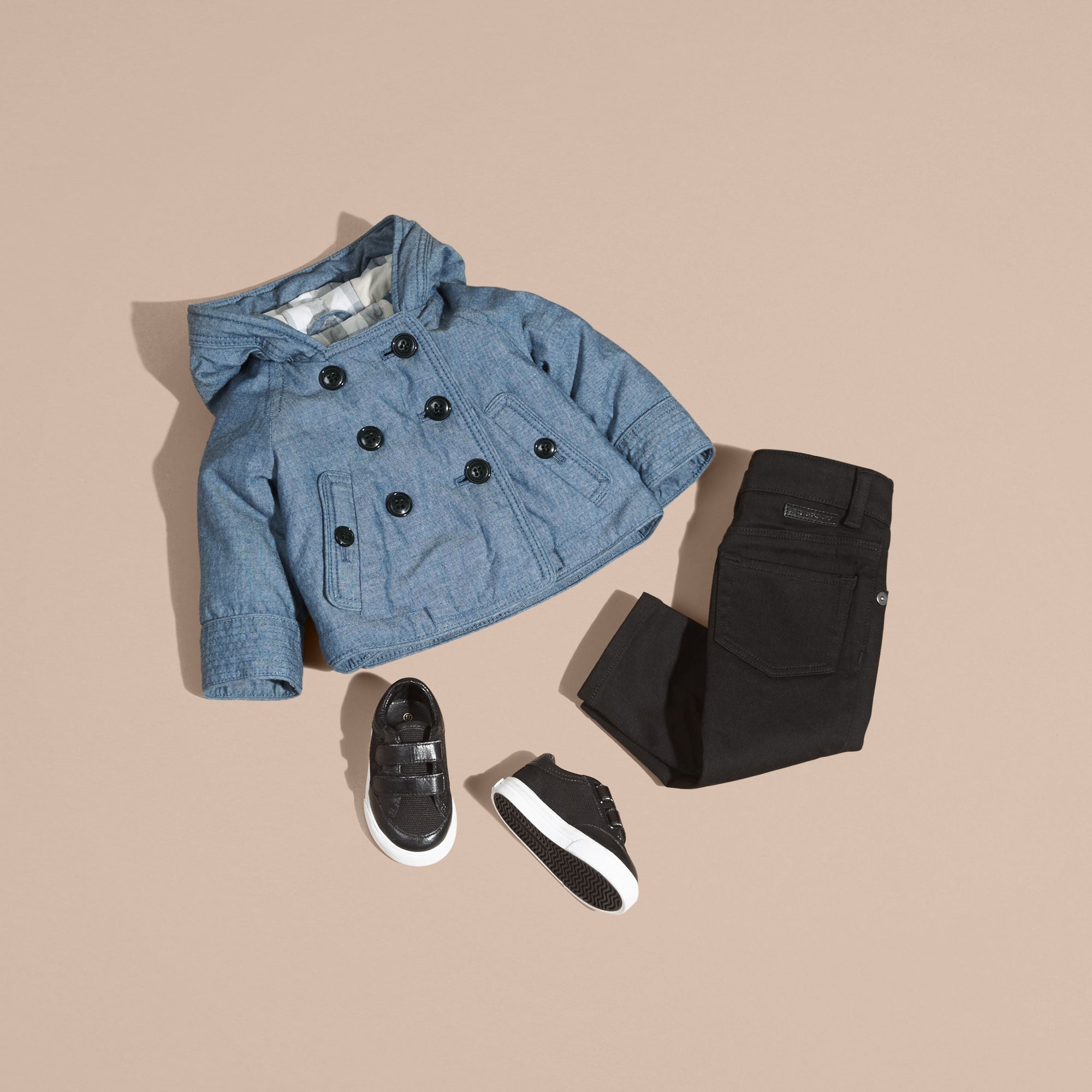 Veste en denim à capuche - Stone Blue