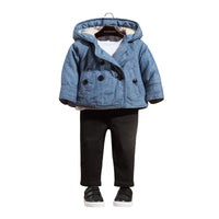 Veste en denim à capuche - Stone Blue