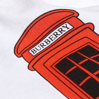 T-shirt en coton à imprimé fusée cabine téléphonique - White