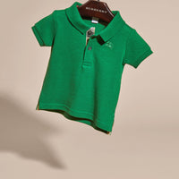 Polo en piqué de coton - Bright Pigment Green