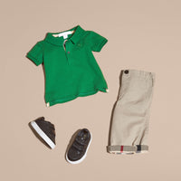 Polo en piqué de coton - Bright Pigment Green