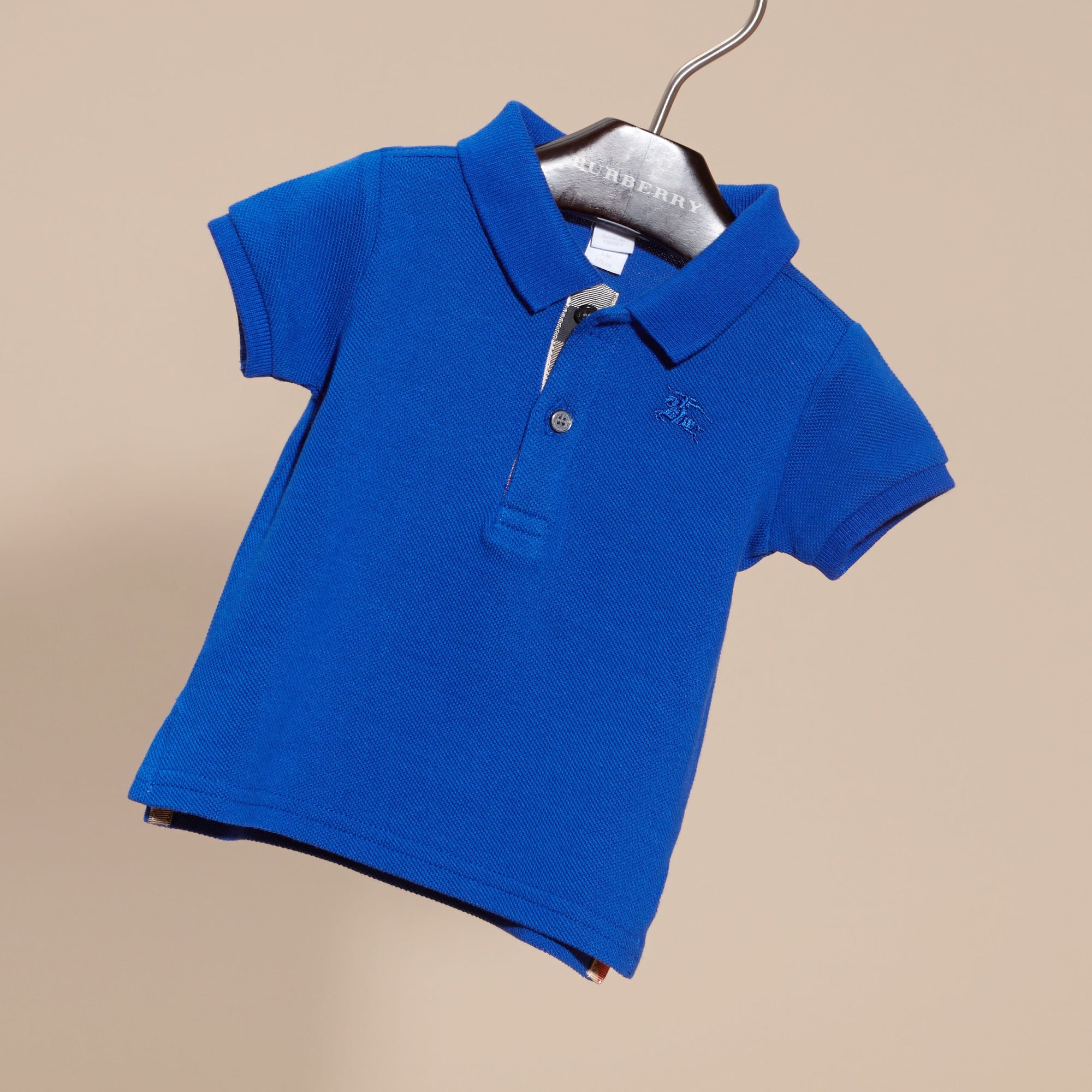 Polo en piqué de coton - Brilliant Blue