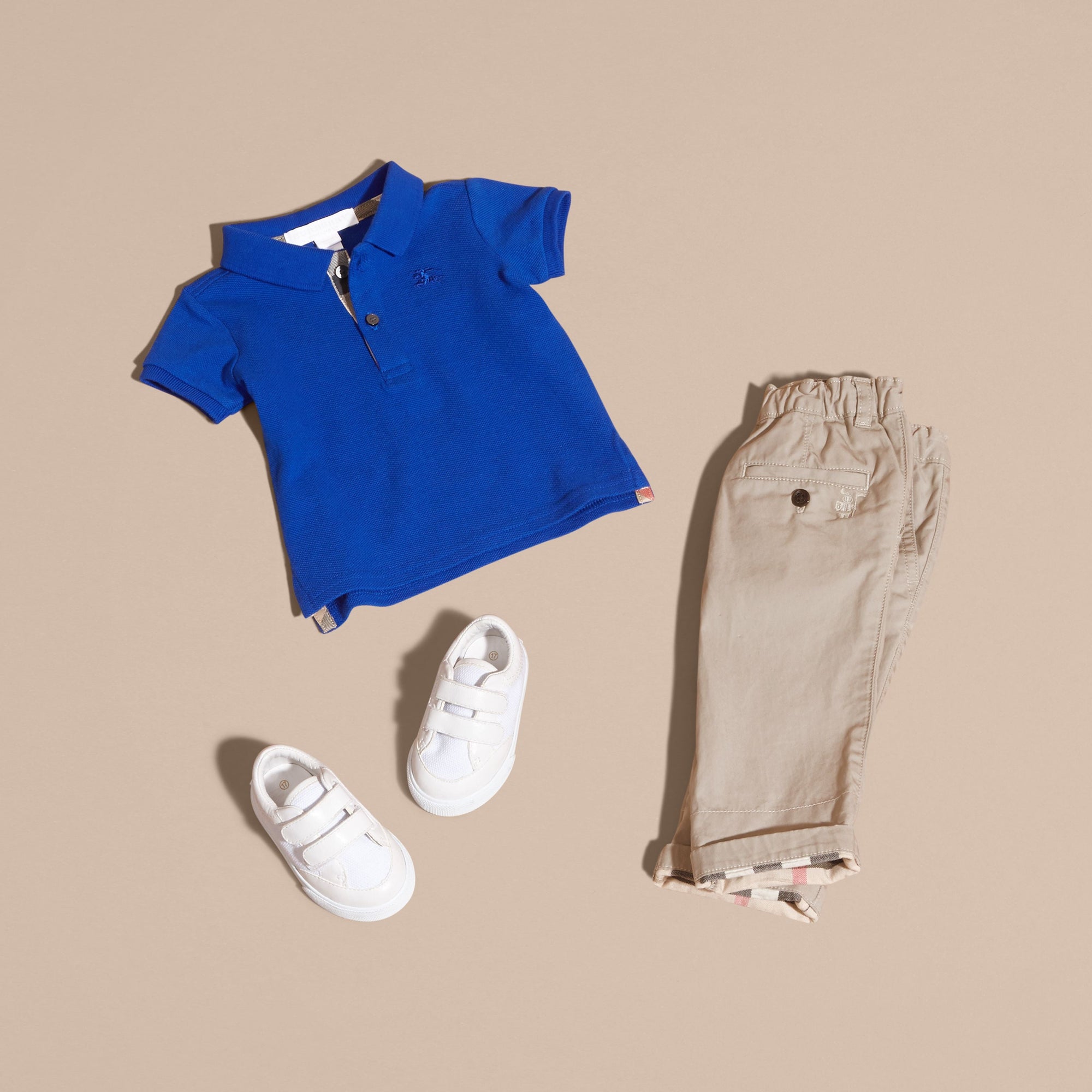Polo en piqué de coton - Brilliant Blue