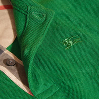 Polo avec patte à motif check - Bright Pigment Green